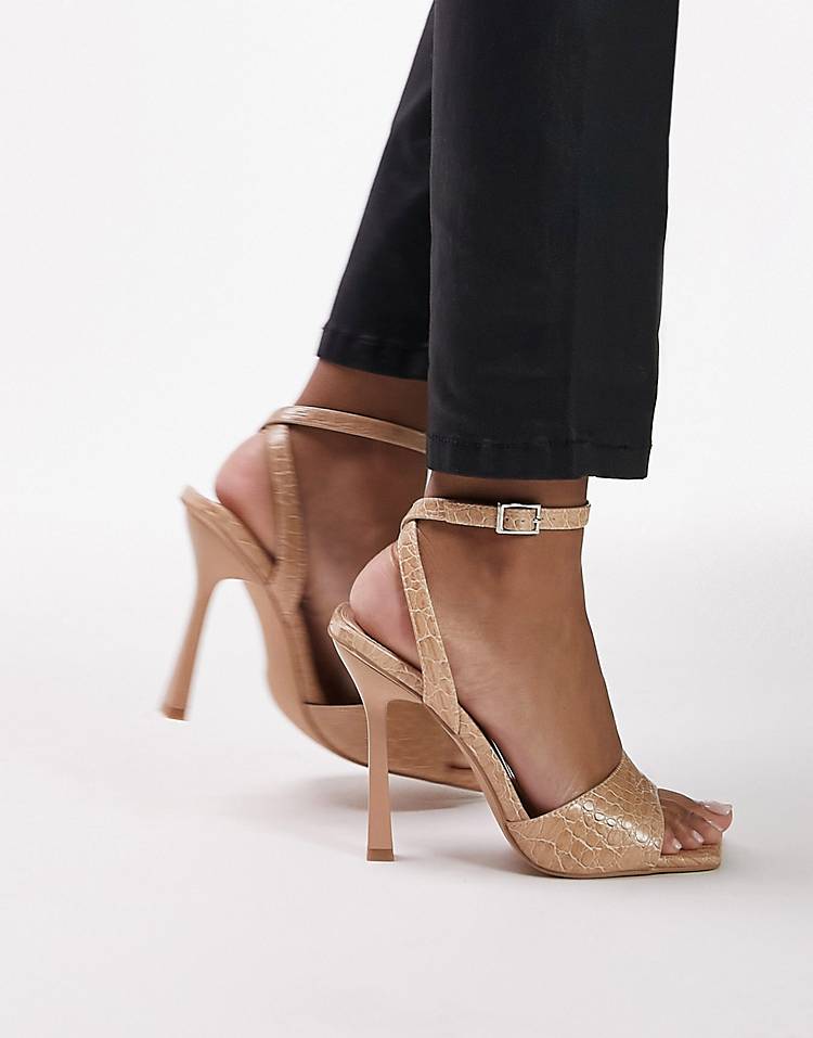 Topshop Rita two part sandal in camel